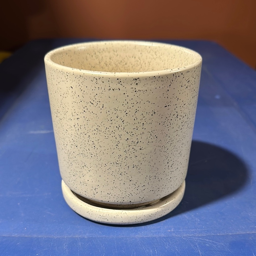 Speckled Cream Ceramic Planter